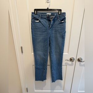 LOFT Women's Cropped Blue Jeans - the curvy straight crop